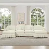 Streamdale Furniture Streamdale Classic U-shape Sectional Sofa With Ottomans In White