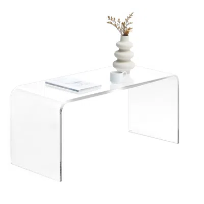 Streamdale Furniture Streamdale Clear Acrylic Waterfall Coffee Table