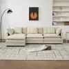 Streamdale Furniture Streamdale Cloud Chenille L-shaped Sectional Sofa (off-white, 110-inch)