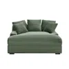 Streamdale Furniture Streamdale Cloud Corduroy Sleeper Sofa - Green