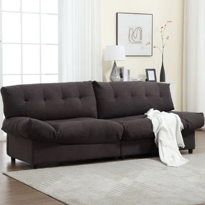 Streamdale Furniture Streamdale Cloud Style Sofa In Black