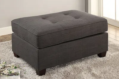 Streamdale Furniture Streamdale Cocktail Ottoman Dorris Fabric Ash W Tufted Seats Ottomans In Gray