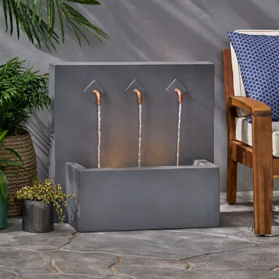 Streamdale Furniture Streamdale Cody Outdoor Fountain, Light Gray, No Assembly Required