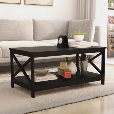 Streamdale Furniture Streamdale Coffee Table Oxford End Table-black Color
