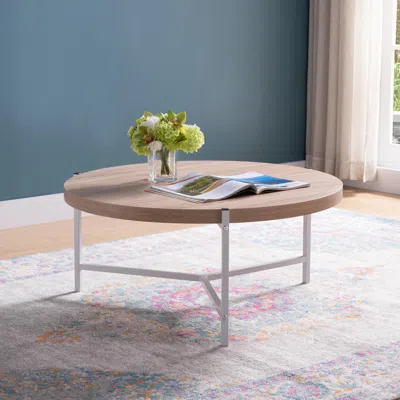 Streamdale Furniture Streamdale Coffee Table Weathered White White In Brown