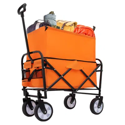 Streamdale Furniture Streamdale Collapsible Utility Wagon Cart - Orange