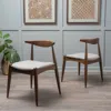 Streamdale Furniture Streamdale Colorful Fabric Upholstered Chair With Rubberwood Frame In Brown