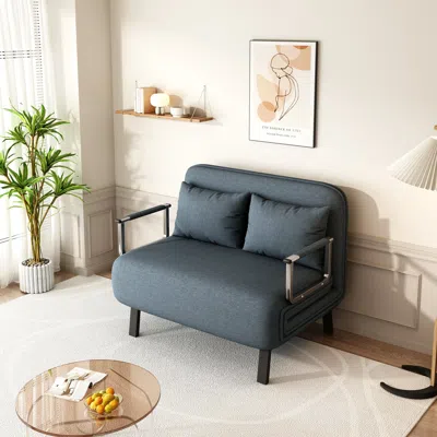 Streamdale Furniture Streamdale Comfortable Sleeper Chair With Sturdy Steel Frame In Gray