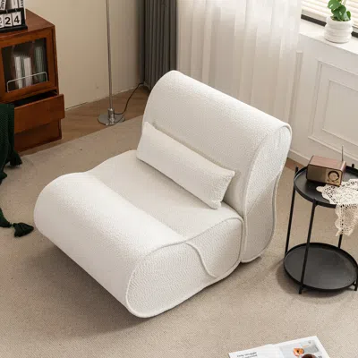 Streamdale Furniture Streamdale Comfortable Velvet Recliner With Waist Pack Padding
