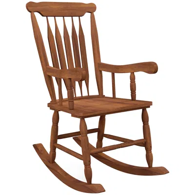 Streamdale Furniture Streamdale Comfortable Wooden Outdoor Rocking Chair For Porch