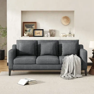 Streamdale Furniture Streamdale Comfy 3-seat Sofa With Wooden Legs, Modern For Living Room And Study