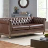 Streamdale Furniture Streamdale Comfy 3-seat Sofa With Wooden Legs, Retro Style For Living Room And Study