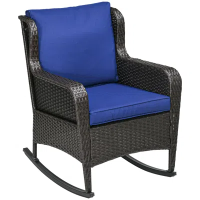 Streamdale Furniture Streamdale Comfy & Classy Rattan Rocking Chair For Outdoor Relaxation
