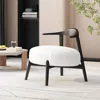 Streamdale Furniture Streamdale Comfy Fabric And Birch Wood Accent Chair With Foam Cushion
