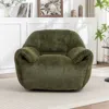 Streamdale Furniture Streamdale Comfy Green Faux Fur Bean Bag Chair Sofa
