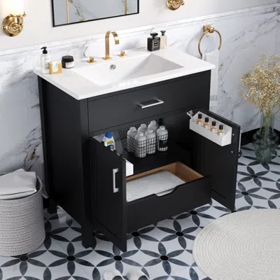 Streamdale Furniture Streamdale Compact 30" Bathroom Vanity With Ample Storage