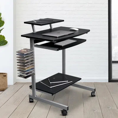 Streamdale Furniture Streamdale Compact Computer Cart With Storage