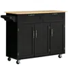 Streamdale Furniture Streamdale Compact Kitchen Island With Storage & Wood Top