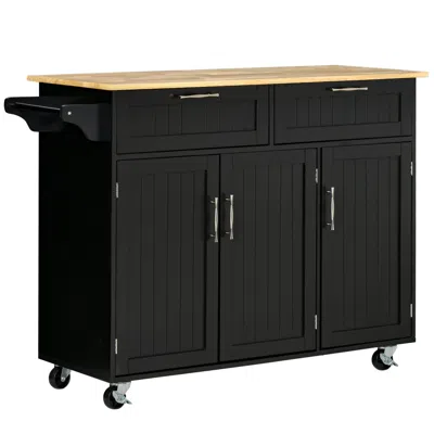 Streamdale Furniture Streamdale Compact Kitchen Island With Storage & Wood Top