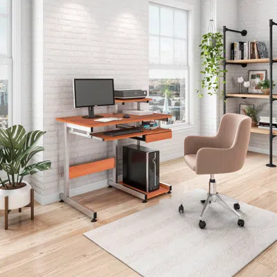 Streamdale Furniture Streamdale Complete Computer Workstation Desk In Brown