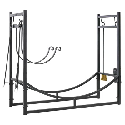 Streamdale Furniture Streamdale Complete Indoor-outdoor Firewood Storage System With Toolset