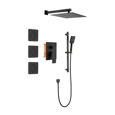 Streamdale Furniture Streamdale Complete Shower System With Multiple Showering Options In Black