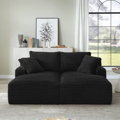 Streamdale Furniture Streamdale Compressible Double Chaise Lounge Sleeper Loveseat