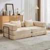 Streamdale Furniture Streamdale Compression Convertible Sofa Bed, Chenille, Beige In Neutral