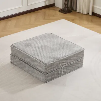 Streamdale Furniture Streamdale Compression Sofa, Convertible Floor Sofa Bed, Light Grey