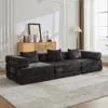 Streamdale Furniture Streamdale Compression Sofa, Convertible Floor Sofa Bed, Modular Sectional, Black