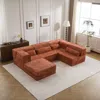Streamdale Furniture Streamdale Compression Sofa, Convertible Floor Sofa Bed, Modular Sectional, Orange