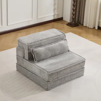 Streamdale Furniture Streamdale Compression Sofa, Convertible Floor Sofa Bed, Modular Sectional Sofa, Grey