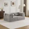 Streamdale Furniture Streamdale Compression Sofa, Convertible Floor Sofa Bed, Modular Sectional Sofa, Light Grey