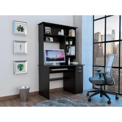 Streamdale Furniture Streamdale Compu 180 Hutch Desk In Black