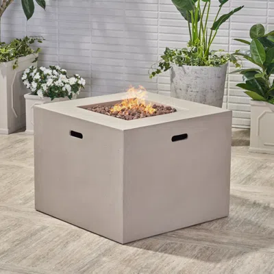 Streamdale Furniture Streamdale Concrete Fire Pit: Stylish Backyard Gathering Spot