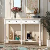 Streamdale Furniture Streamdale Console Table Sofa Table Easy Assembly With Two Storage Drawers