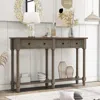 Streamdale Furniture Streamdale Console Table Sofa Table Easy Assembly With Two Storage Drawers