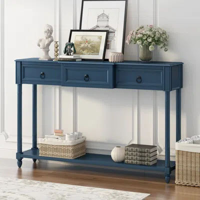 Streamdale Furniture Streamdale Console Table Sofa Table With Drawers For Entryway With Projecting