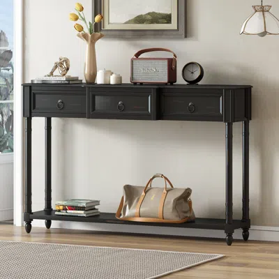 Streamdale Furniture Streamdale Console Table Sofa Table With Drawers For Entryway With Projecting