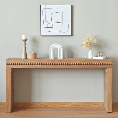 Streamdale Furniture Streamdale Console Table With Wood Bead Decoration