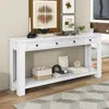 Streamdale Furniture Streamdale Console Table/sofa Table With Storage Drawers And Bottom Shelf