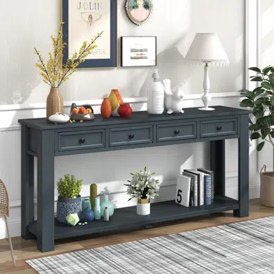Streamdale Furniture Streamdale Console Table/sofa Table With Storage Drawers And Bottom Shelf