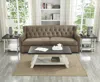 Streamdale Furniture Streamdale Contemporary 3-piece Wood Shelf Coffee Table Set In Weathered Charcoal And Beige