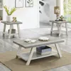 Streamdale Furniture Streamdale Contemporary 3-piece Wood Shelf Coffee Table Set In Weathered Gray And Beige