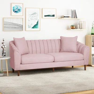 Streamdale Furniture Streamdale Contemporary 3-seater Sofa With Diamond Stitching And Accent Pillows