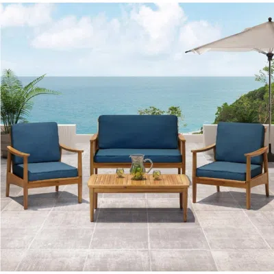 Streamdale Furniture Streamdale Contemporary Acacia Wood Outdoor Chat Set