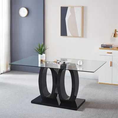Streamdale Furniture Streamdale Contemporary Double Pedestal Dining Table