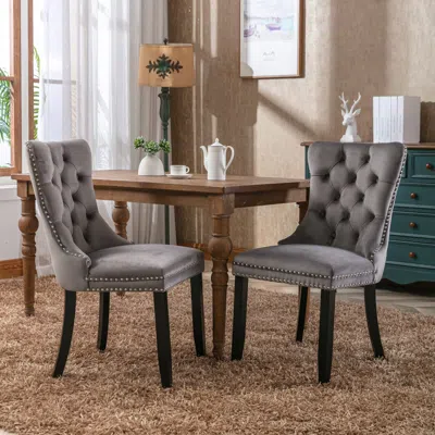 Streamdale Furniture Streamdale Contemporary Flax Upholstered Dining Chair Set