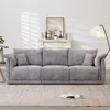 Streamdale Furniture Streamdale Contemporary Linen Sofa - 3 Seater With Pillows