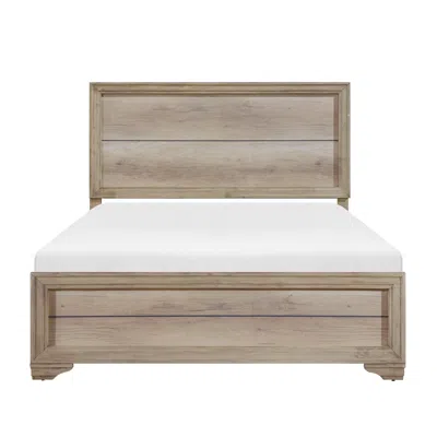 Streamdale Furniture Streamdale Contemporary Natural Finish 1 Piece Full Size Bed Premium Melamine